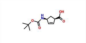(1S,4R)-N-BOC-1-Aminocyclopent-2-ene-4-карбоксилічна кислота CAS 151907-80-1